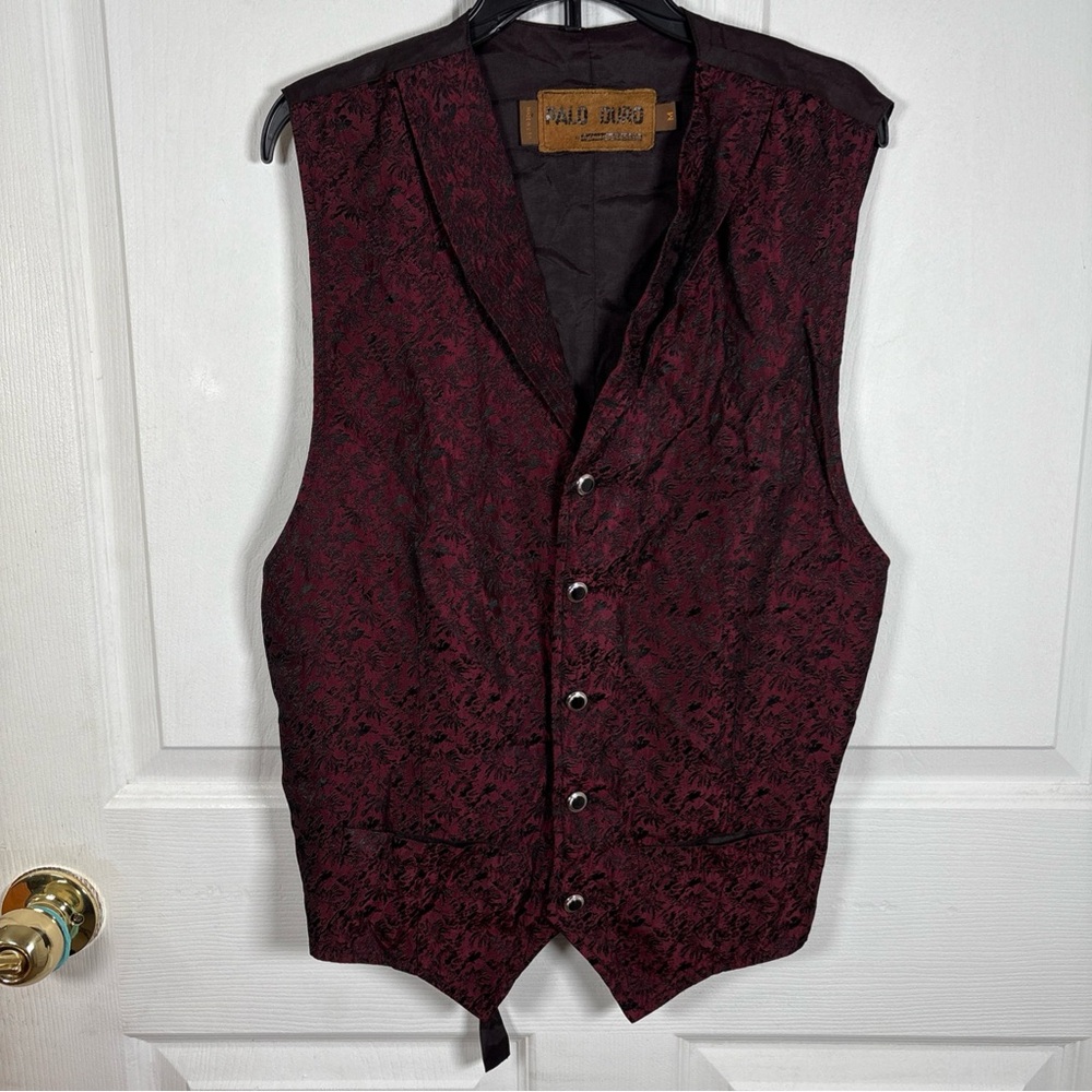Palo Duro Panhandle Western Button Up Vest Men’s M Western Rodeo Brocade Cowboy